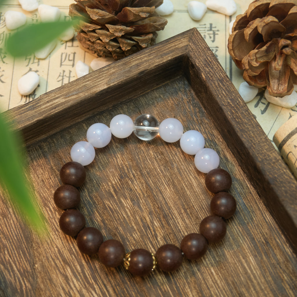 Chinese Handcrafted Hexiang Incense Bead Bracelet·Calm Aroma Harmony