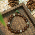 Chinese Handcrafted Hexiang Incense Bead Bracelet · "Snowy Spring Message (Green)"  | 16 Incense Beads + 4 Jade Pieces | Herbal Healing Bracelet