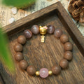 Chinese Handcrafted Hexiang Incense Bead Bracelet for Women·Pink Fragrance Charm
