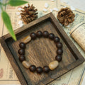 Chinese Handcrafted Hexiang Incense Bead Bracelet·Ancient Jade & Aroma