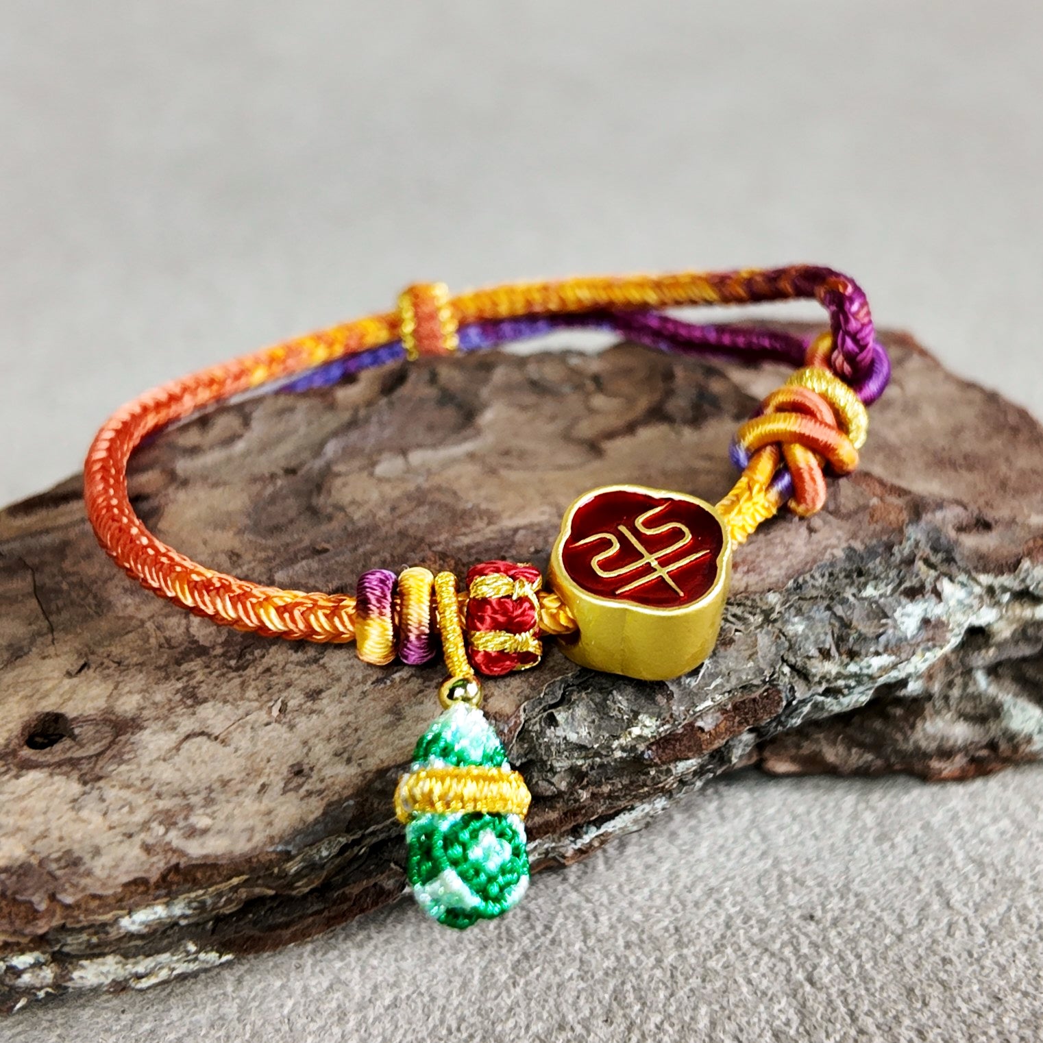 Chinese Handcrafted Bracelet · Chinese Zodiac · Ox (Chou) | Seal Script Zodiac Ox Bracelet