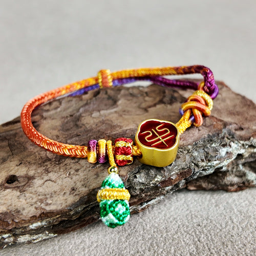 Chinese Handcrafted Bracelet · Chinese Zodiac · Ox (Chou) | Seal Script Zodiac Ox Bracelet