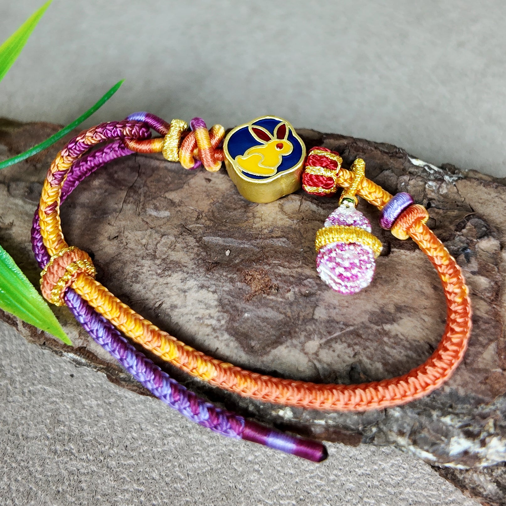Chinese Handcrafted Bracelet · Chinese Zodiac · Rabbit (Mao) | Seal Script Zodiac Rabbit Bracelet