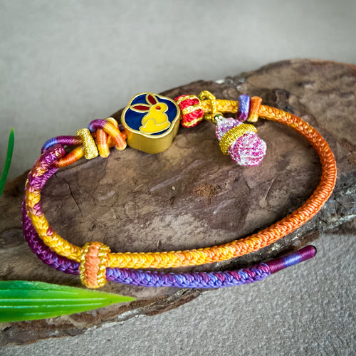 Chinese Handcrafted Bracelet · Chinese Zodiac · Rabbit (Mao) | Seal Script Zodiac Rabbit Bracelet