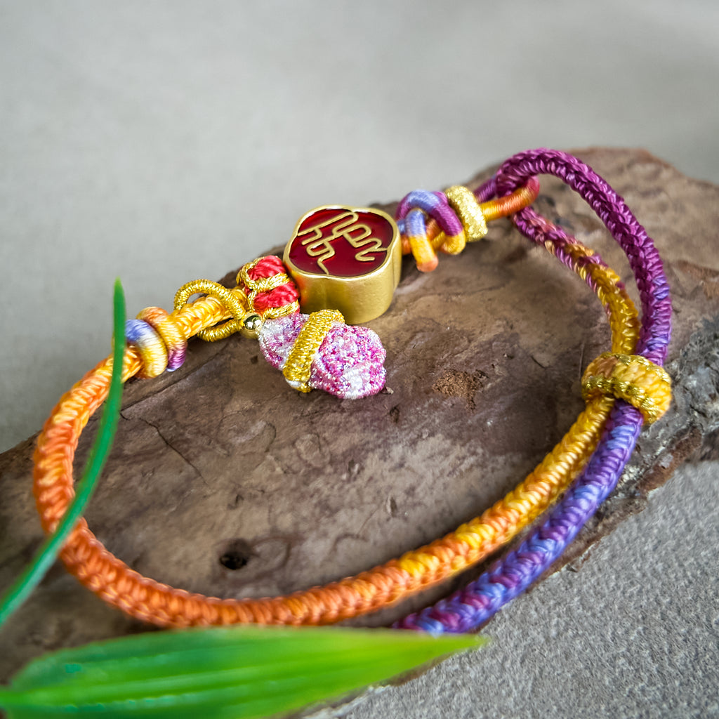 Chinese Handcrafted Bracelet · Chinese Zodiac · Rabbit (Mao) | Seal Script Zodiac Rabbit Bracelet