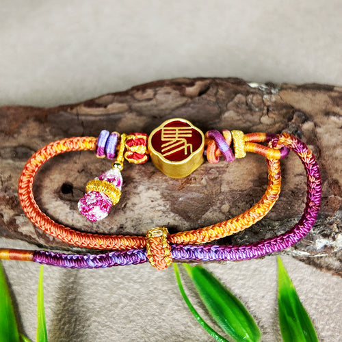 Chinese Handcrafted Bracelet · Chinese Zodiac · Horse (Wu) | Seal Script Zodiac Horse Bracelet