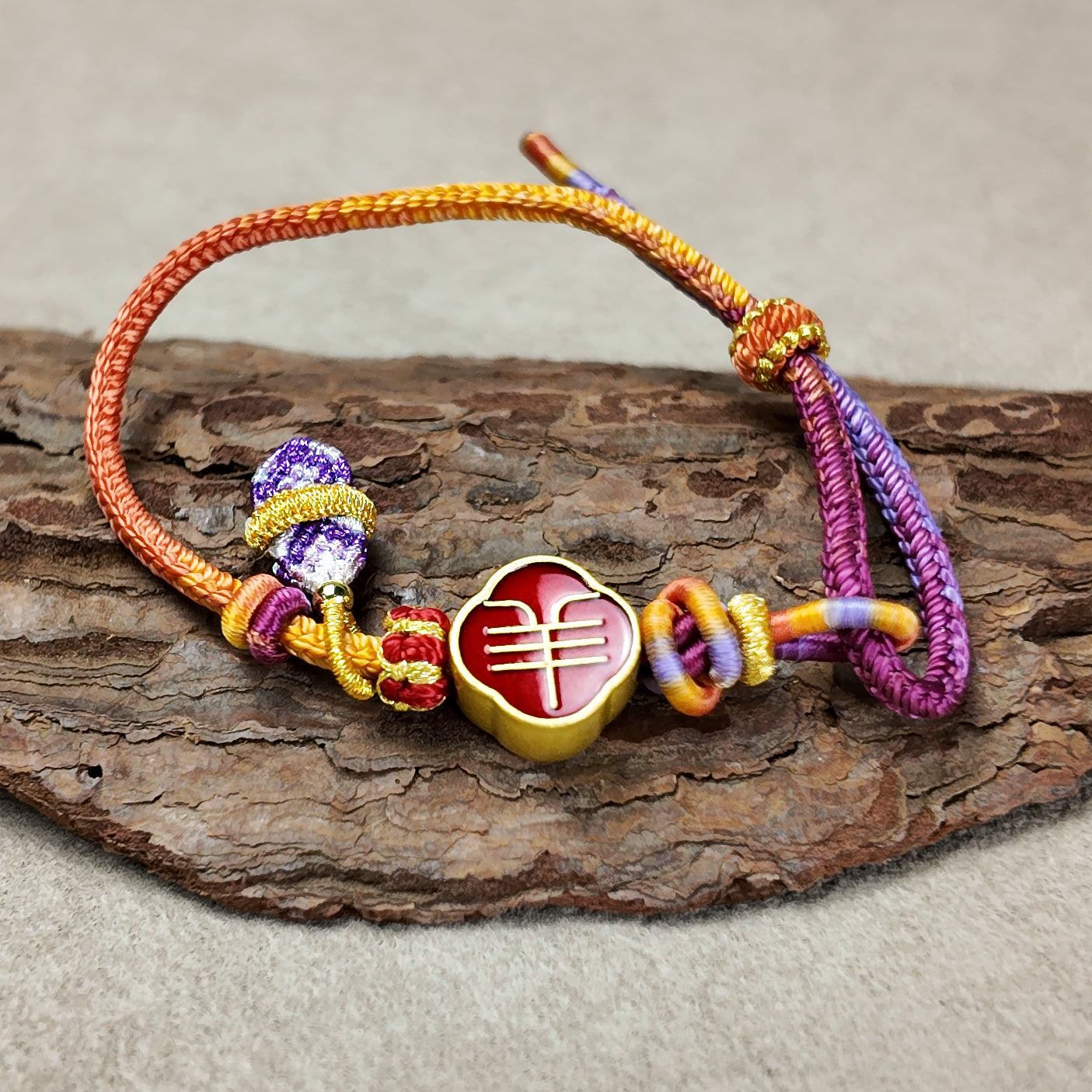 Chinese Handcrafted Bracelet · Chinese Zodiac · Goat (Wei) | Seal Script Zodiac Goat Bracelet