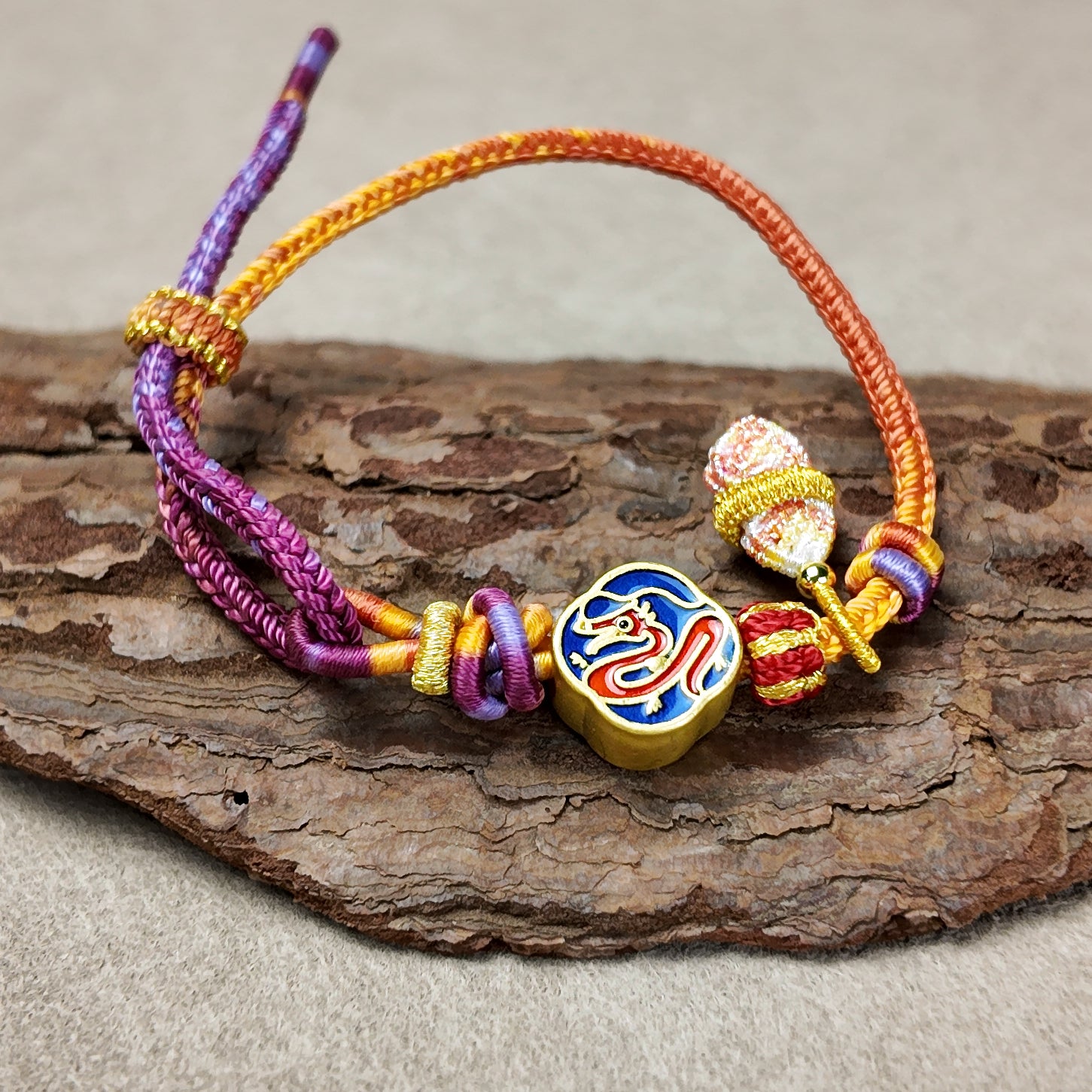 Chinese Handcrafted Bracelet · Chinese Zodiac · Dragon (Chen) | Seal Script Zodiac Dragon Bracelet