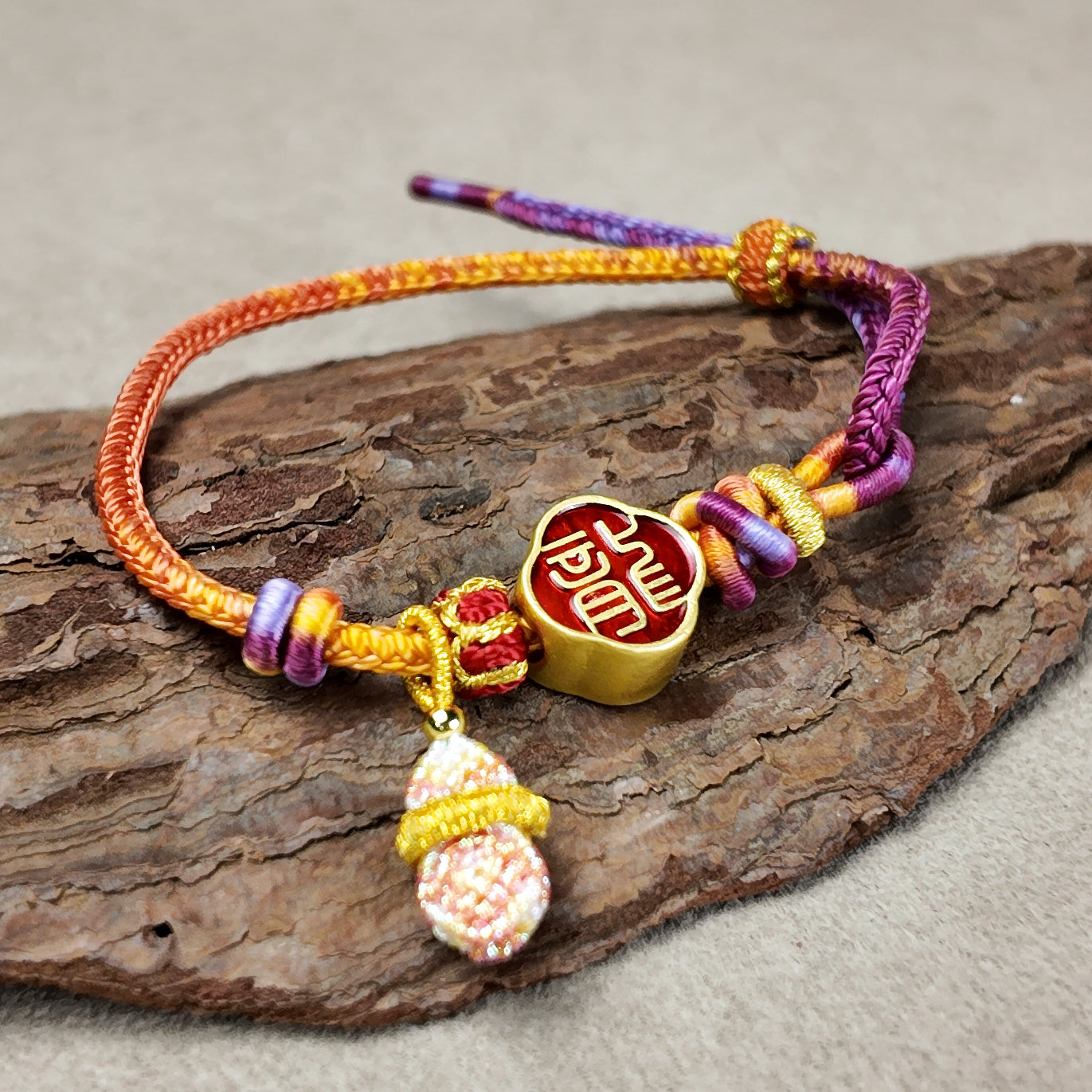 Chinese Handcrafted Bracelet · Chinese Zodiac · Dragon (Chen) | Seal Script Zodiac Dragon Bracelet