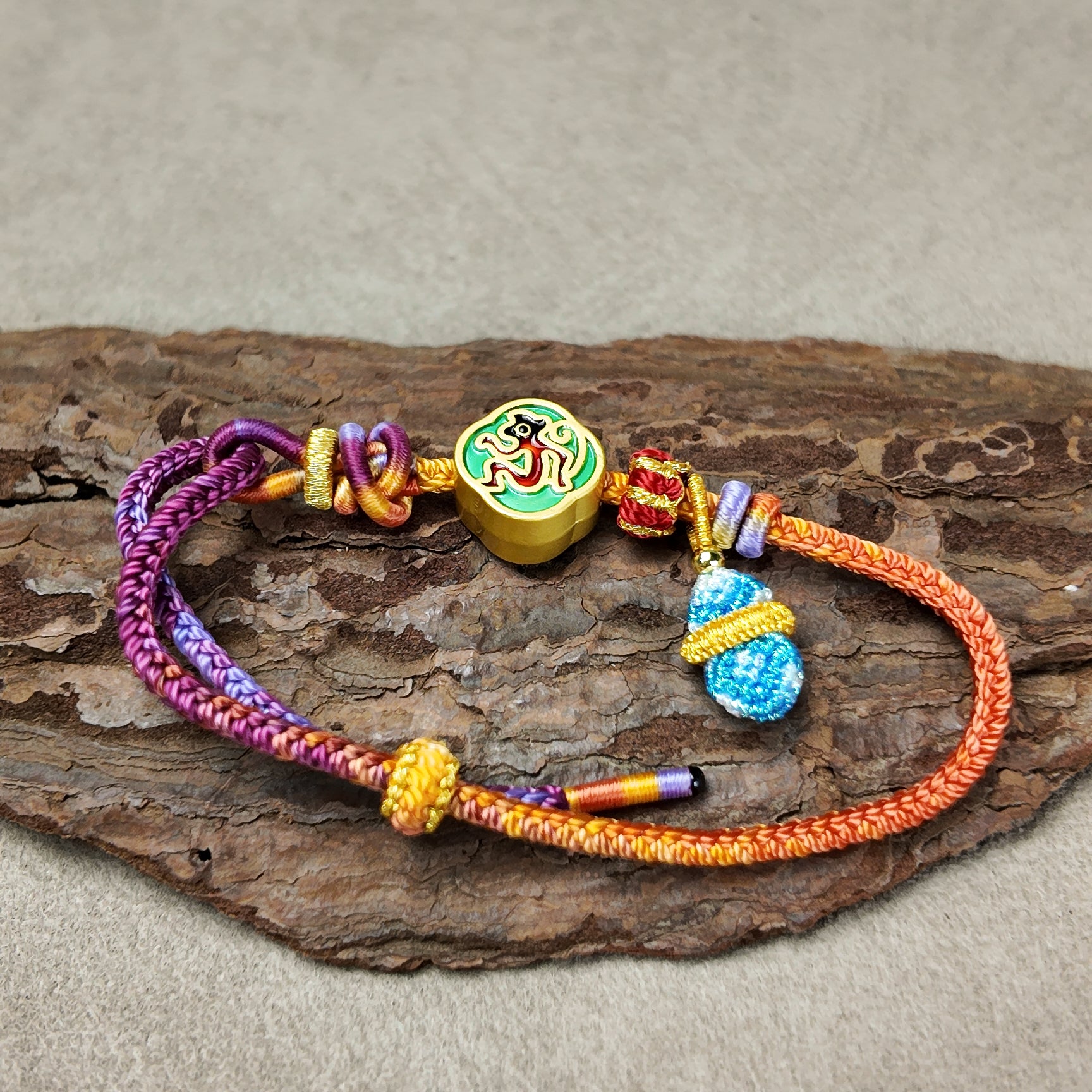 Chinese Handcrafted Bracelet · Chinese Zodiac · Monkey (Shen) | Seal Script Zodiac Monkey Bracelet