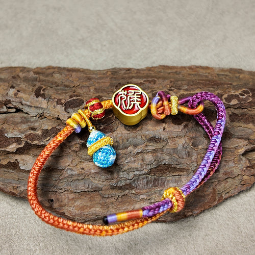 Chinese Handcrafted Bracelet · Chinese Zodiac · Monkey (Shen) | Seal Script Zodiac Monkey Bracelet