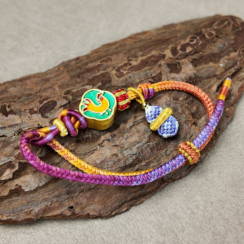 Chinese Handcrafted Bracelet · Chinese Zodiac · Rooster (You) | Seal Script Zodiac Rooster Bracelet