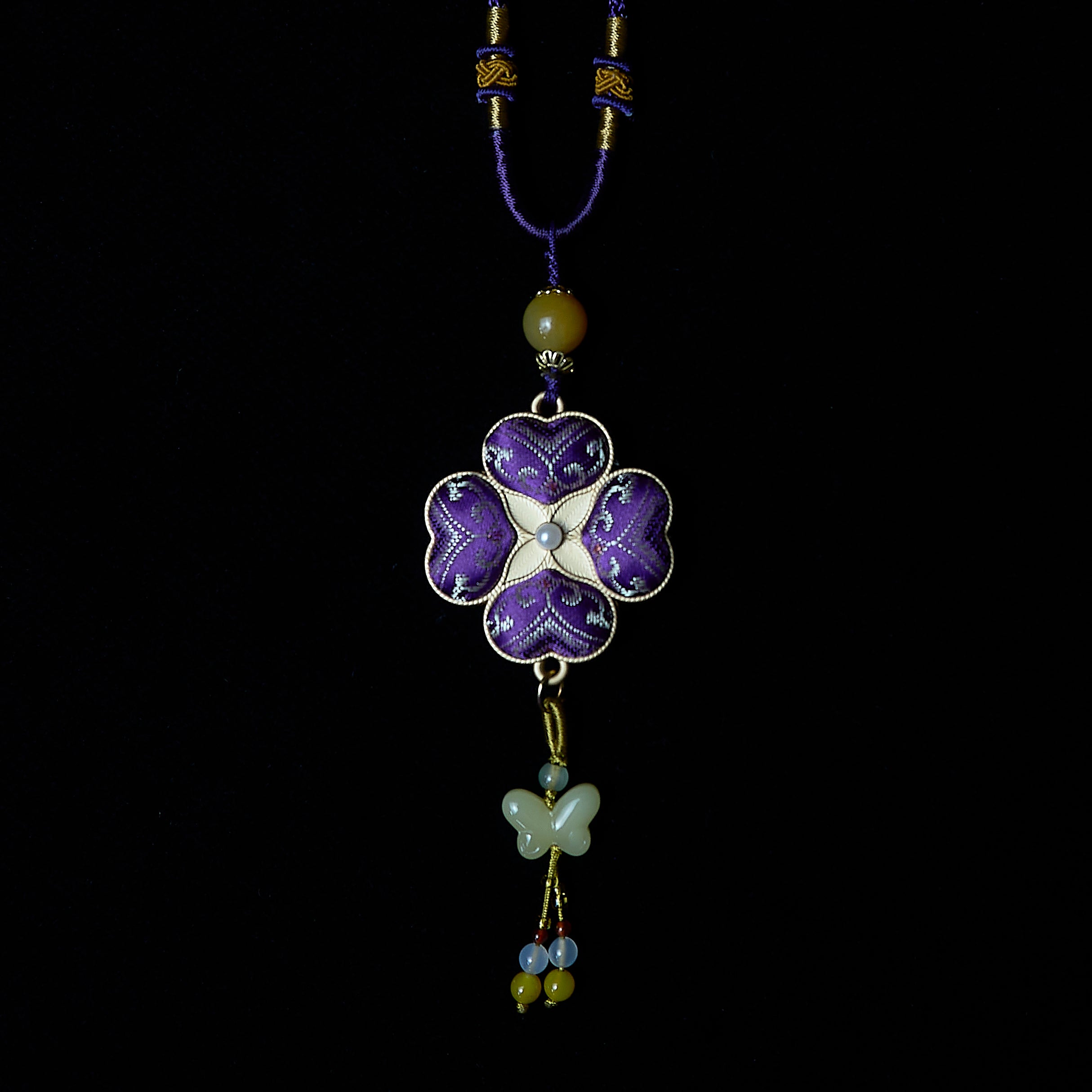 [Four-Leaf Auspicious Charm]Handmade Chinese Style Necklace